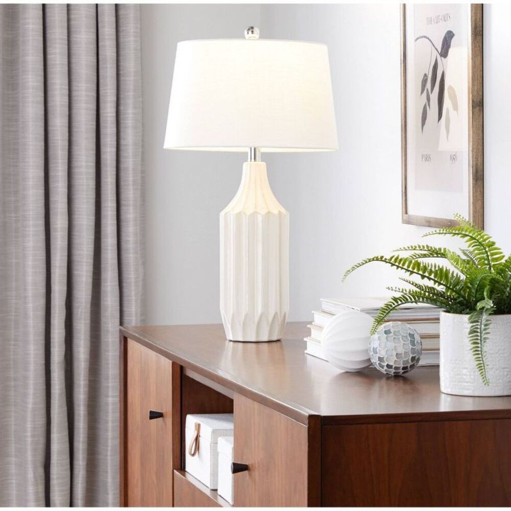 LumiSource -  Stella 23" Ceramic Table Lamp: UL Liste White